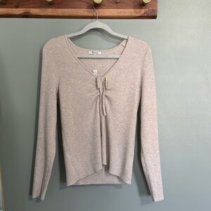 NWT Madewell front tie sweater